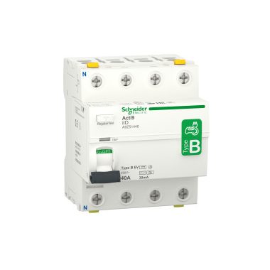 SCHNEIDER A9Z51440 ACTI9 iID EV áram-védőkapcsoló, B osztály, 4P, 40A, 30mA