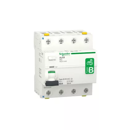   SCHNEIDER A9Z51440 ACTI9 iID EV áram-védőkapcsoló, B osztály, 4P, 40A, 30mA