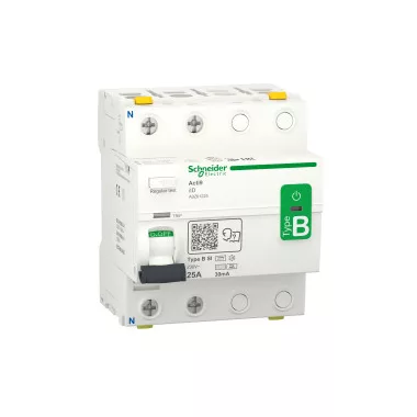 SCHNEIDER A9Z61225 ACTI9 iID áram-védőkapcsoló, B-SI osztály, 2P, 25A, 30mA