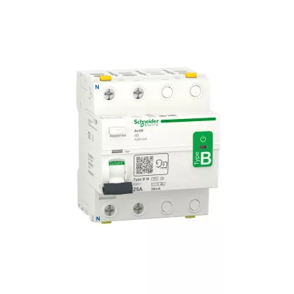   SCHNEIDER A9Z61225 ACTI9 iID áram-védőkapcsoló, B-SI osztály, 2P, 25A, 30mA