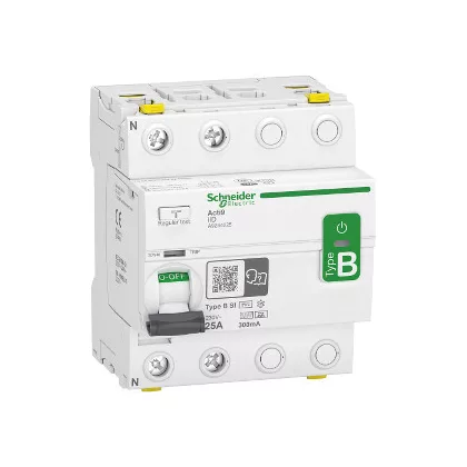   SCHNEIDER A9Z64225 ACTI9 iID áram-védőkapcsoló, B-SI osztály, 2P, 25A, 300mA