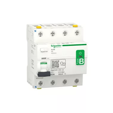 SCHNEIDER A9Z65463 ACTI9 iID áram-védőkapcsoló, B-SI osztály, 4P, 63A, 300mA-S