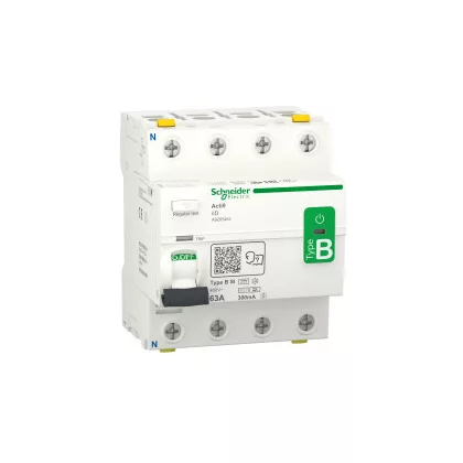   SCHNEIDER A9Z65463 ACTI9 iID áram-védőkapcsoló, B-SI osztály, 4P, 63A, 300mA-S