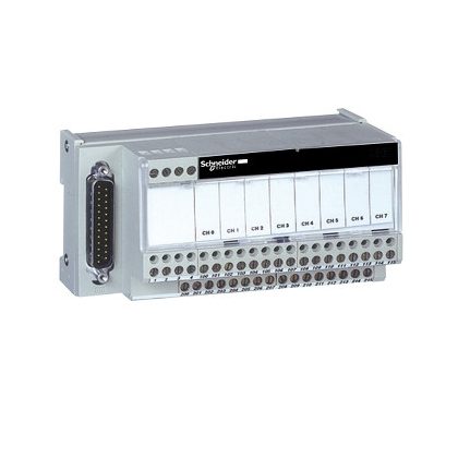   SCHNEIDER ABE7CPA02 Modicon ABE7 elosztóblokk, 8 csatornás analóg Quantum/Premium/X80 I/O kártyákhoz, SUB-D25