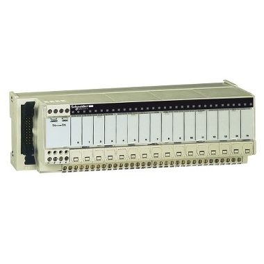SCHNEIDER ABE7H16F43 Modicon ABE7 elosztóblokk, univerzális, HE10, 16ki digitális csatorna, 2 sorkapocs/csatorna, leválasztás/csatorna, LED