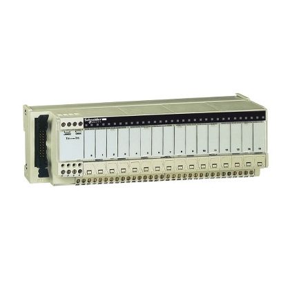   SCHNEIDER ABE7P16T334 Modicon ABE7 elosztóblokk, 12 mm SSR/EMR relés, 16ki digitális csatorna, relé nélkül, biztosító/csatorna