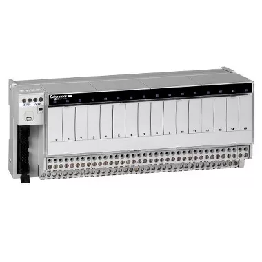 SCHNEIDER ABE7R16T212 Modicon ABE7 elosztóblokk, 10 mm 1NO EMR relés, 4A, 16ki digitális csatorna, ABR7S21 relével