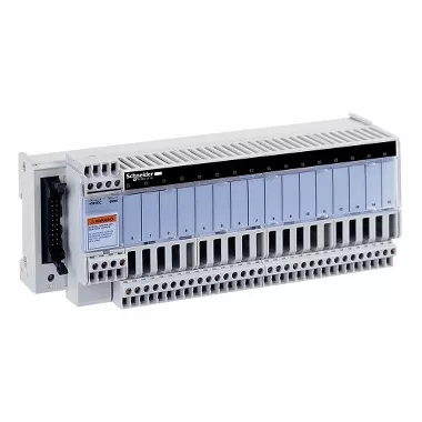 SCHNEIDER ABE7S16E2M0 Modicon ABE7 elosztóblokk, fix SSR relés, 16be digitális csatorna, 2 sorkapocs/csatorna, PLC leválasztás, 230 VAC