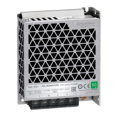 SCHNEIDER ABL2REM24020K Modicon ABL2 tápegység, panelre szerelhető, 1f, 24 VDC, 50 W