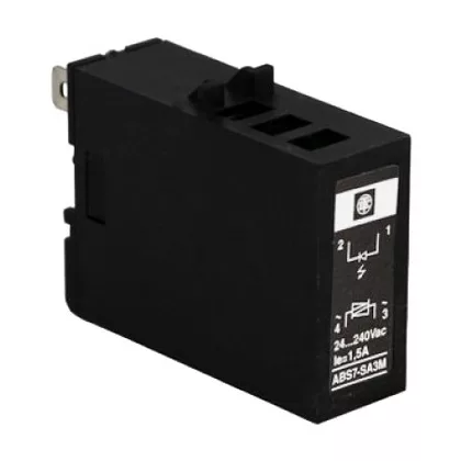   SCHNEIDER ABS7EA3E5 Modicon ABE7 relé, SSR, bemeneti, tekercs 48 VAC, kimenet 24 VDC, 12mm