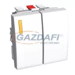   SCHNEIDER ALB44070 ALTIRA Kettős nyomó jelzőfényes 10 A, polárfehér