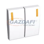   SCHNEIDER ALB44084 ALTIRA Billentyű 2x22,5 mm jelzővel, polárfehér