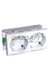 SCHNEIDER ALB44252 ALTIRA 2x2P+F dugalj csatlakozóaljzat 45°, polárfehér