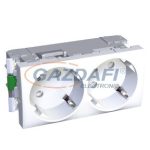   SCHNEIDER ALB44252 ALTIRA 2x2P+F dugalj csatlakozóaljzat 45°, polárfehér