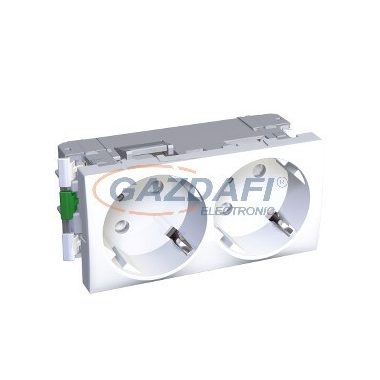 SCHNEIDER ALB44252 ALTIRA 2x2P+F dugalj csatlakozóaljzat 45°, polárfehér