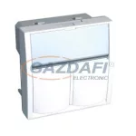   SCHNEIDER ALB44382 ALTIRA Adapter 2xRJ45 AMP keystone betétekhez, polárfehér
