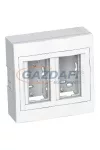 SCHNEIDER ALB44454N ALTIRA 2x2 modulos kiemelő doboz, komplett, polárfehér SCHNEIDER ALB44454N ALTIRA 2x2 modulos kiemelő doboz, komplett, polárfehér