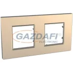   SCHNEIDER ALB44852 ALTIRA Kettes keret vízszintes, Quadro réz