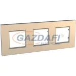   SCHNEIDER ALB44857 ALTIRA Hármas keret vízszintes, Quadro réz