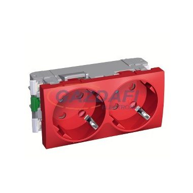 SCHNEIDER ALB45256 ALTIRA 2x2P+F dugalj csatlakozóaljzat 45° reteszelt, piros