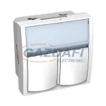   SCHNEIDER ALB47356N ALTIRA Alombard informatikai aljzat 2xRJ45 Cat6 STP polárfehér, antibakteriális