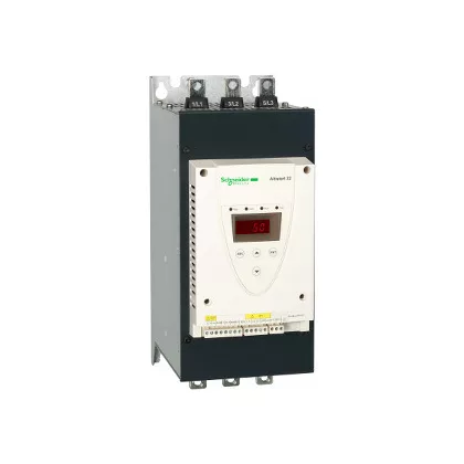   SCHNEIDER ATS22C14S6 Altistart 22 lágyindító, 140A, 3f, 208…600 VAC, 230 VAC vezérlőfeszültség, Modbus RTU