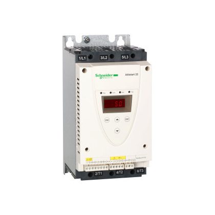 SCHNEIDER ATS22D32S6U Altistart 22 lágyindító, 32A, 3f, 208…600 VAC, 110 VAC vezérlőfeszültség, Modbus RTU