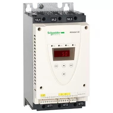 SCHNEIDER ATS22D88Q Altistart 22 lágyindító, 88A, 3f, 230…440 VAC, 230 VAC vezérlőfeszültség, Modbus RTU