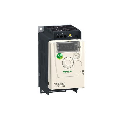 SCHNEIDER ATV12P075M3 Altivar ATV12 frekvenciaváltó, 0,75kW, 3f, 230 VAC, Modbus RTU, IP20, hűtőborda nélkül