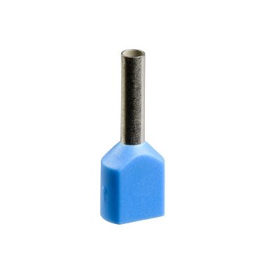 SCHNEIDER AZ5DE007 Dupla érvéghüvely 2x0,75 mm2 NFC 5x100db adagolóban kék L=15mm