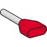   SCHNEIDER AZ5DE010 Dupla érvéghüvely 2x1,0 mm2 NFC 5x100db adagolóban piros L=15mm