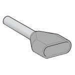   SCHNEIDER AZ5DE025 Dupla érvéghüvely 2x2,5 mm2 NFC 1x50db adagolóban szürke L=18,5mm