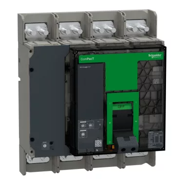 SCHNEIDER C080N420FM NS 800 N 4P fix kézi vezérlésű készülék mellső csatlakozás Micrologic 2.0
