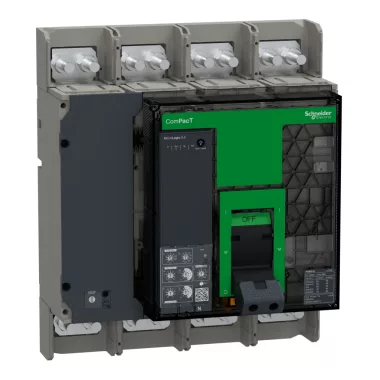 SCHNEIDER C080N460FM NS 800 N 4P fix kézi vezérlésű készülék mellső csatlakozás Micrologic 6.0