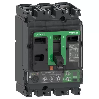 SCHNEIDER C10F34V100 Megszakító ComPacT NSX100F, 36 kA 415 VAC, MicroLogic 4.2 Vigi kioldóegység 100 A, 3P3d