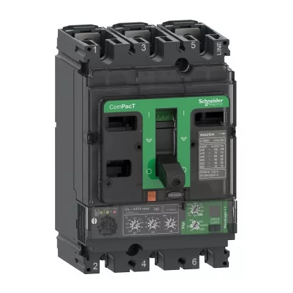   SCHNEIDER C10F34V100 Megszakító ComPacT NSX100F, 36 kA 415 VAC, MicroLogic 4.2 Vigi kioldóegység 100 A, 3P3d