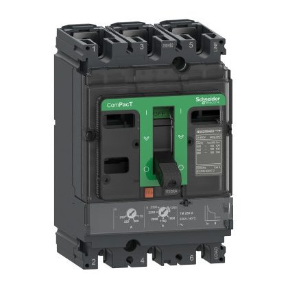   SCHNEIDER C10F3TM080 Megszakító ComPacT NSX100F, 36 kA 415 VAC, TMD kioldóegység 80 A, 3P3d