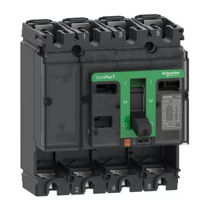   SCHNEIDER C10L4 Megszakító alapkeret, ComPacT NSX100L, 150 kA 415 VAC 50/60 Hz, 100 A, kioldóegység nélkül, 4P
