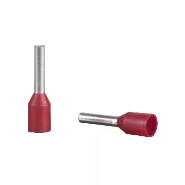 SCHNEIDER DZ5CE010D Érvéghüvely 1,0 mm2 DIN 10x100db bliszteres kiszerelésben piros L=13,5mm