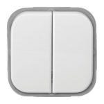   SCHNEIDER EEEP22141802100 CLASSIC Kettős váltókapcsoló, krém - IP44 (Pdk2-106+6 IP44 kb KR)