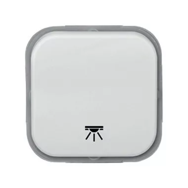 SCHNEIDER EEEP22142201100 CLASSIC Egypólusú nyomó, lámpajellel, fehér - IP44 (Pdk2-N101 IP44 kbL FH)