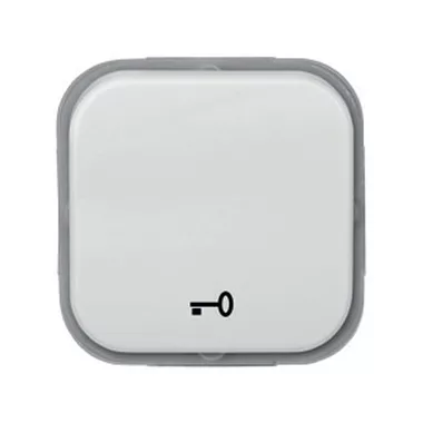 SCHNEIDER EEEP22142301100 CLASSIC Egypólusú nyomó, kulcsjellel, fehér - IP44 (Pdk2-N101 IP44 kbK FH)