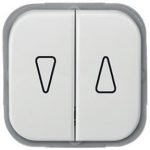   SCHNEIDER EEEP22142401100 CLASSIC Redőnynyomó, fehér - IP44 (Pdk2-NR105 IP44 kb FH)