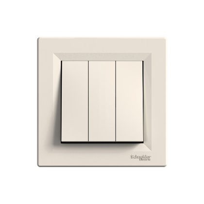 SCHNEIDER EPH2100123 ASFORA Triple switch, beige
