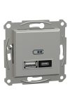 SCHNEIDER EPH2700561 ASFORA Dupla USB töltő, A+C, 21W, alumínium