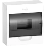   SCHNEIDER EZ9E108S2S EASY9 Kiselosztó, 8 modul, PE+N sínnel, füstszínű ajtóval, falon kívüli