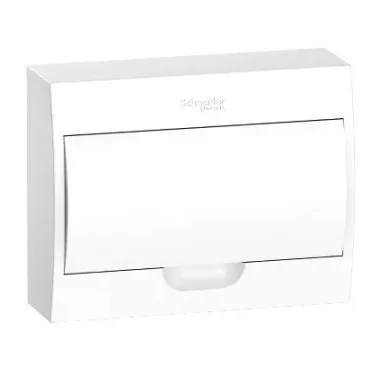 SCHNEIDER EZ9E112P2S EASY9 Kiselosztó, 12 modul, PE+N sínnel, teli ajtóval, falon kívüli