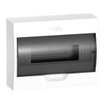   SCHNEIDER EZ9E112S2S EASY9 Kiselosztó, 12 modul, PE+N sínnel, füstszínű ajtóval, falon kívüli