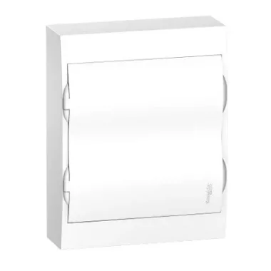 SCHNEIDER EZ9E212P2S EASY9 Kiselosztó, 24 modul, PE+N sínnel, teli ajtóval, falon kívüli