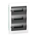   SCHNEIDER EZ9E312S2F EASY9 Kiselosztó, 36 modul, PE+N sínnel, füstszínű ajtóval, süllyesztett